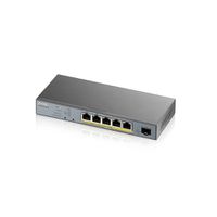 Zyxel GS1350-6HP-EU0101F commutateur réseau Géré L2 Gigabit Ethernet (10/100/1000) Gris Connexion Ethernet, supportant l'alimentation via ce port (PoE)
