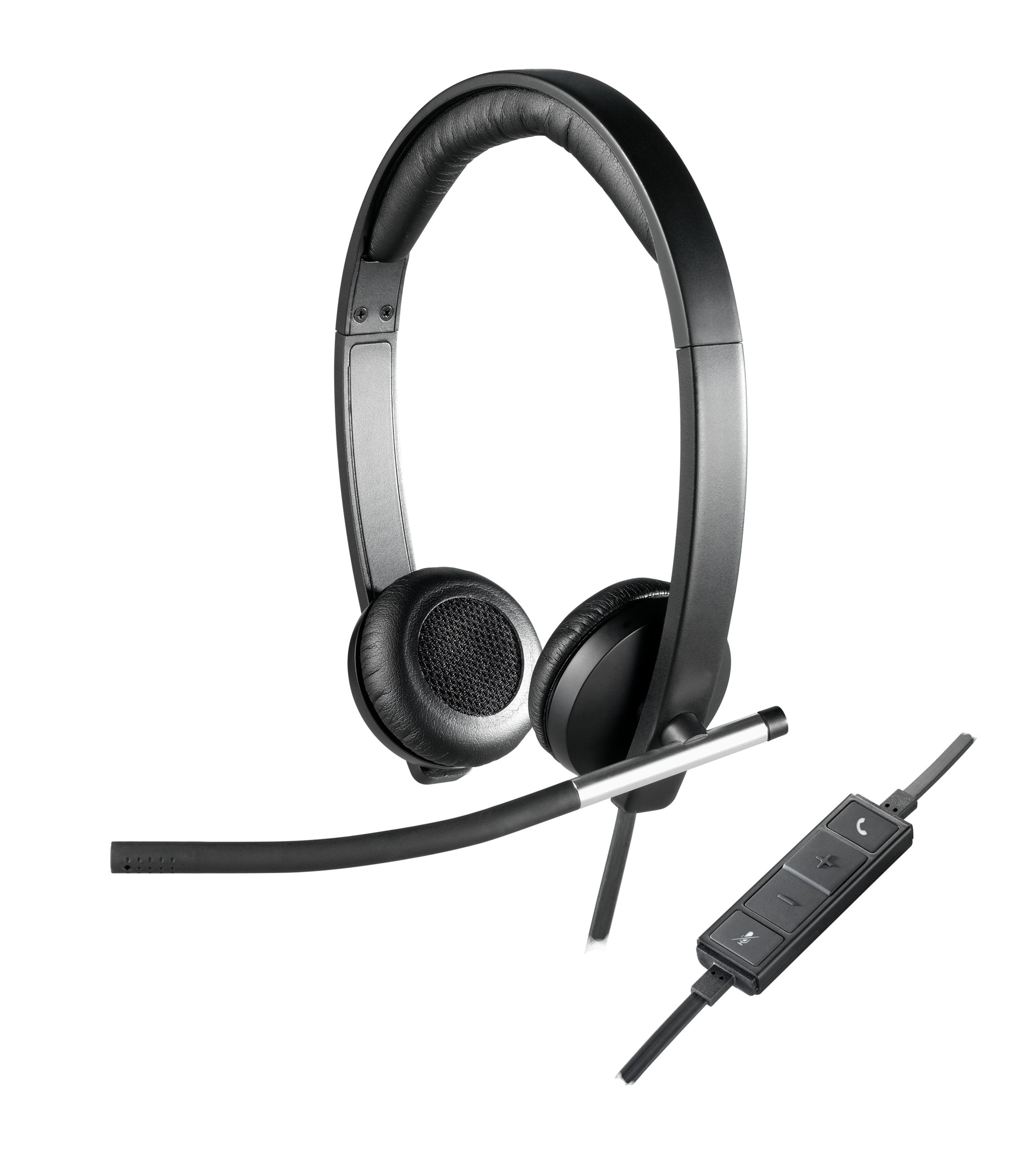Logitech H650e Casque Avec fil Arceau Bureau/Centre d'appels USB Type-A Noir, Argent