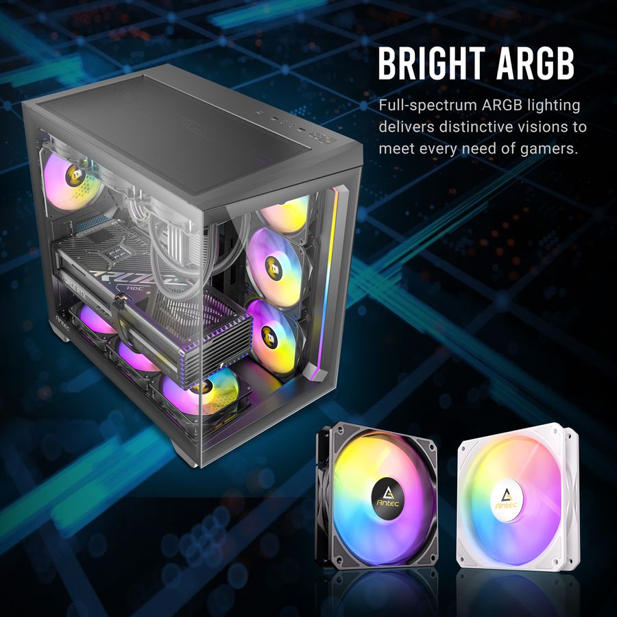 ANTEC P12R PWM ARGB REVERSE Ventilateur de boîtier PC, blanc