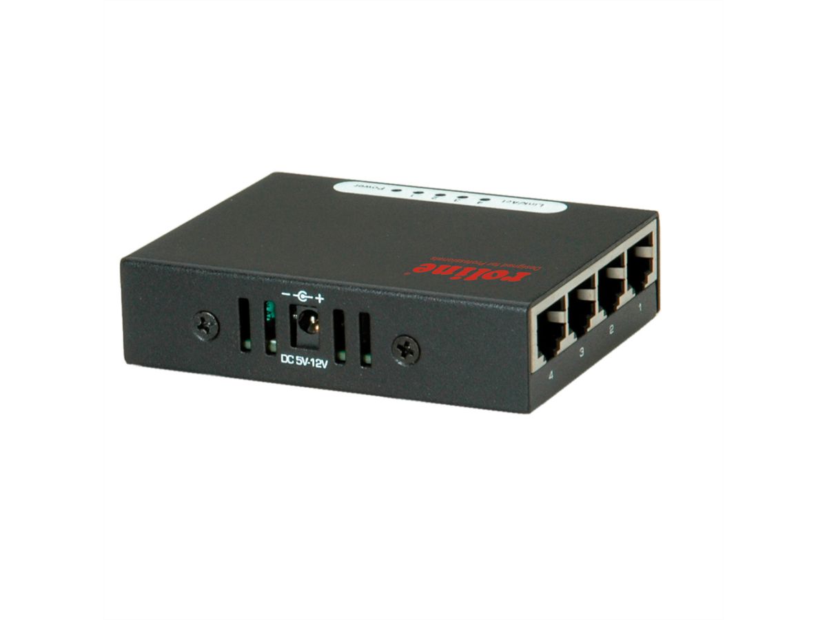 ROLINE Switch Gigabit Ethernet, Pocket, 4 ports