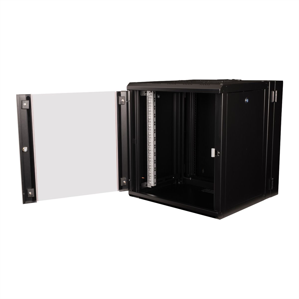 ROLINE 19" Boîtier mural Pro 12U, 600x600 LxP pivotant en 2 parties noir