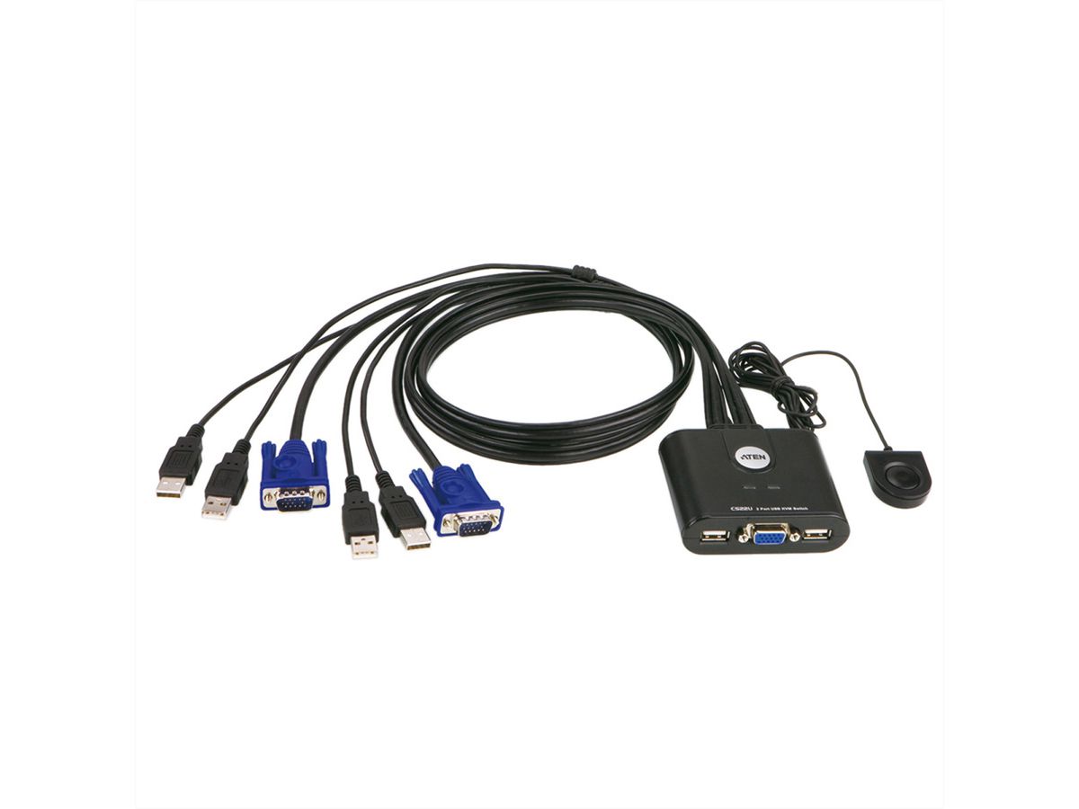 ATEN CS22U Switch KVM VGA, USB, 2 ports