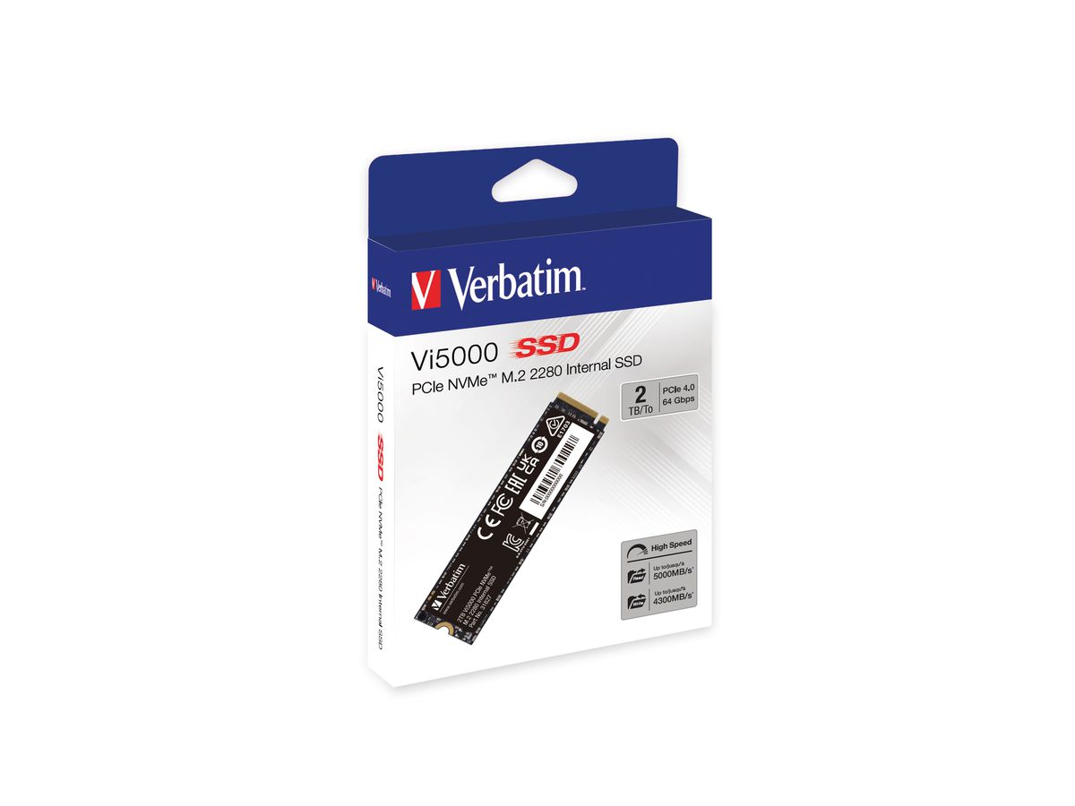 Verbatim Vi5000 M.2 2 To PCI Express 4.0 NVMe 3D NAND