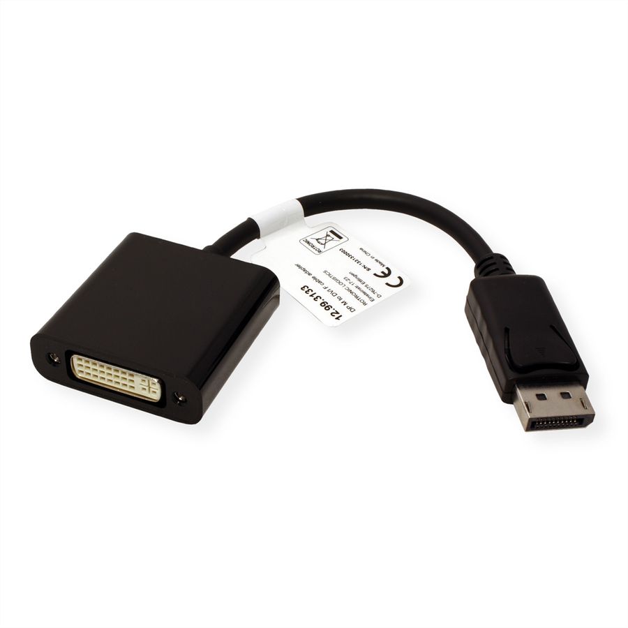 VALUE Adaptateur DisplayPort - DVI, DP M-DVI F, 0,15 m