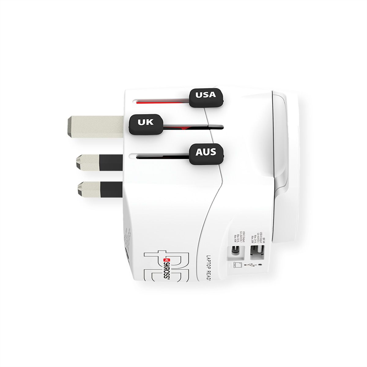 SKROSS Adaptateur de voyage PRO Light USB A/C 45PD World, monde