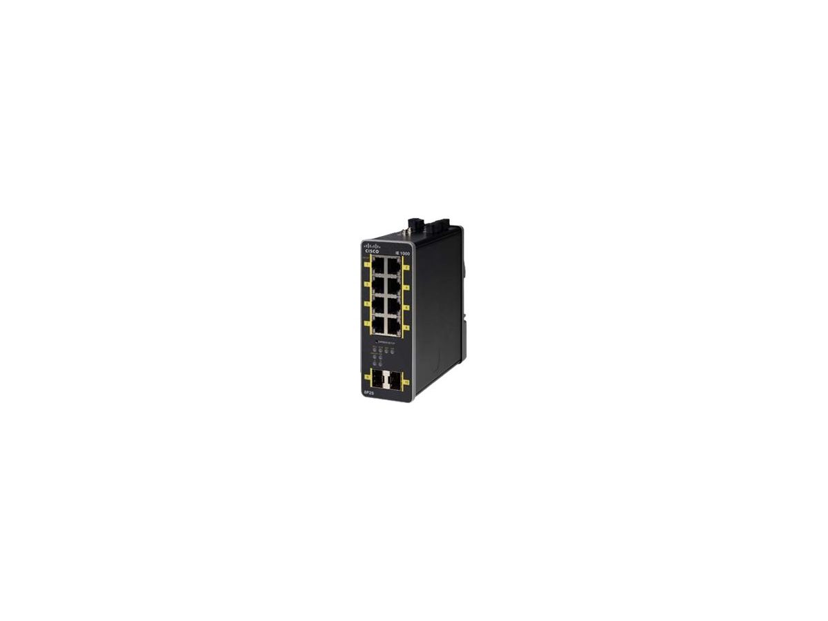 Cisco IE-1000-8P2S-LM commutateur réseau Géré Gigabit Ethernet (10/100/1000) Noir Connexion Ethernet, supportant l'alimentation via ce port (PoE)