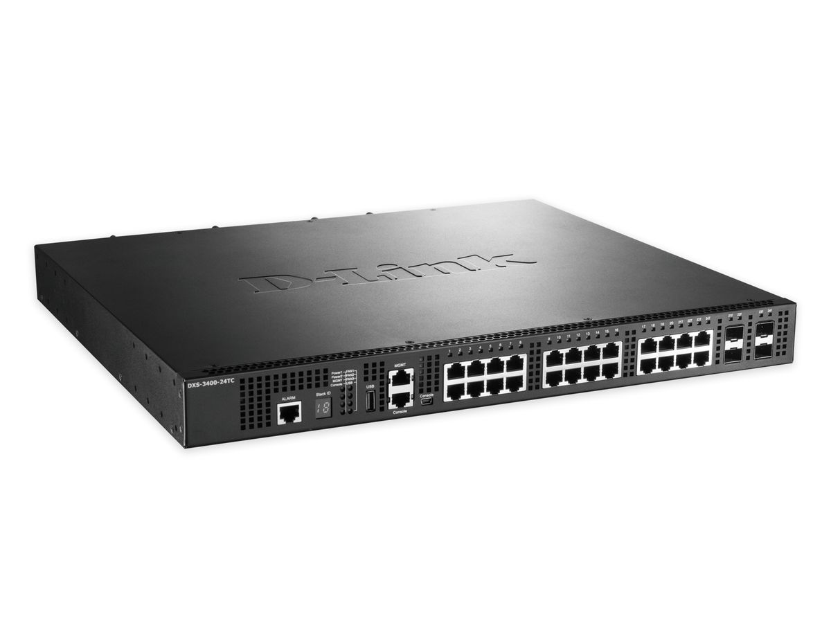 D-Link DXS-3400-24TC commutateur réseau Géré L3 Gigabit Ethernet (10/100/1000) Noir