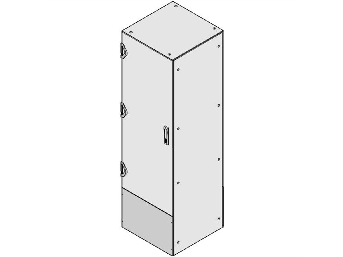 Plaque de connexion Varistar SCHROFF pour porte raccourcie/panneau arrière, IP 55, RAL 7021, 400H 600W