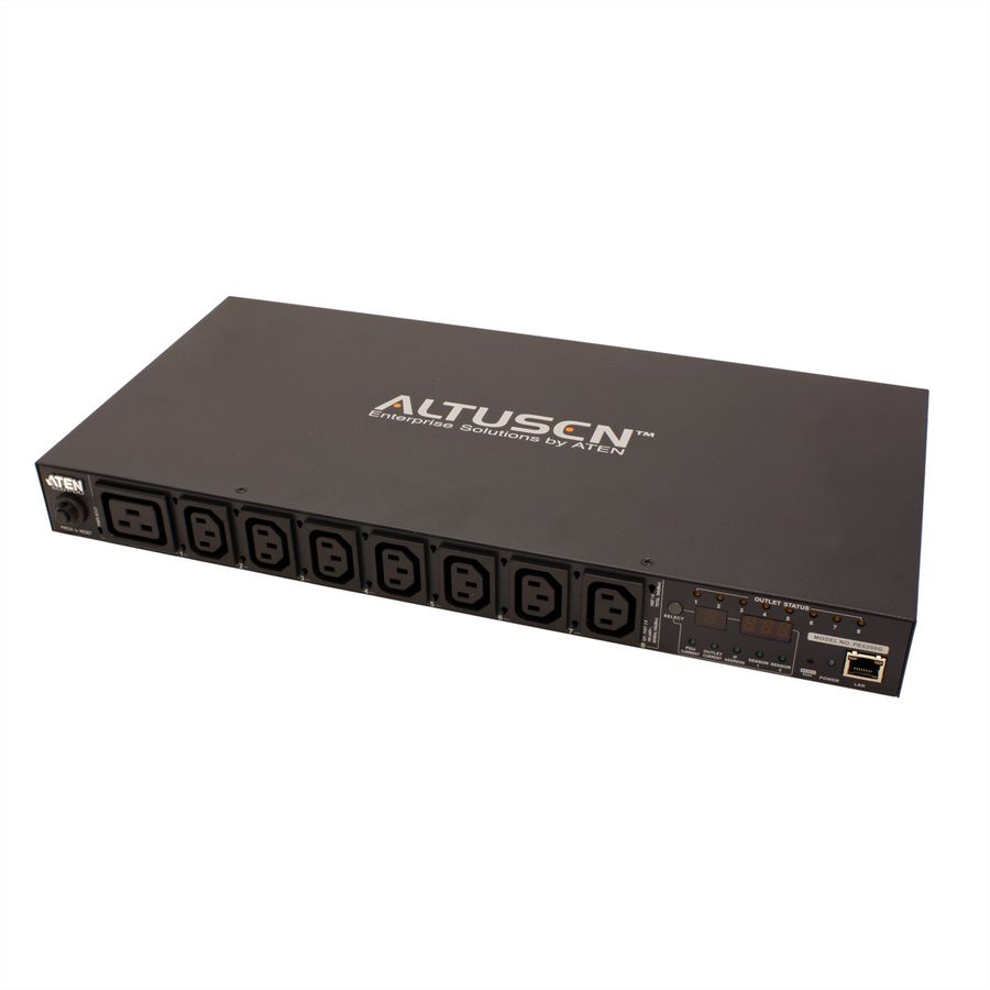 ATEN  PE6208G Multiprise IP, 8 ports, 1U, 7xC13 + 1xC19, 16A, avec compteur