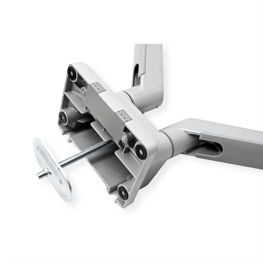 ROLINE Support double LCD, fixation sur bureau, vérin à gaz, 5 articulations, 17-23", jusqu'à 2x 9 kg, argent