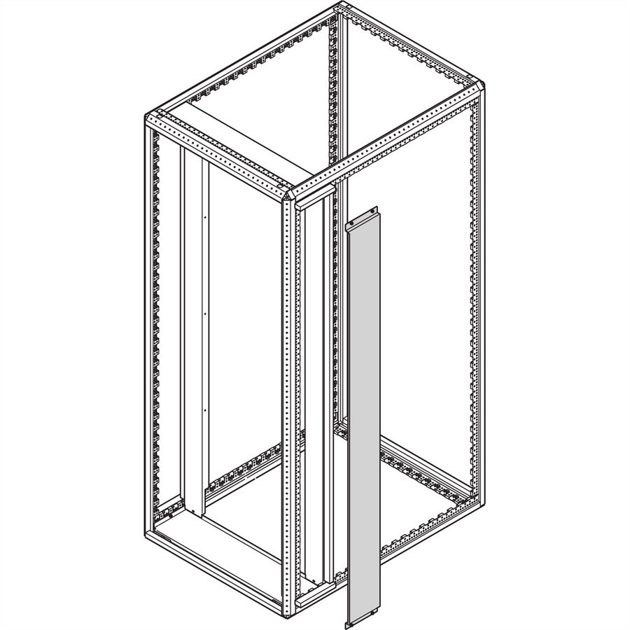 SCHROFF Bandeau latéral d’obturation pour baie Varistar, plan 19" en retrait de 70 mm, H 2000
