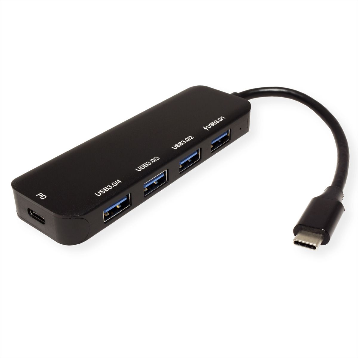 VALUE Hub USB 3.2 Gen 1, 4 ports, type C, 1 port PD