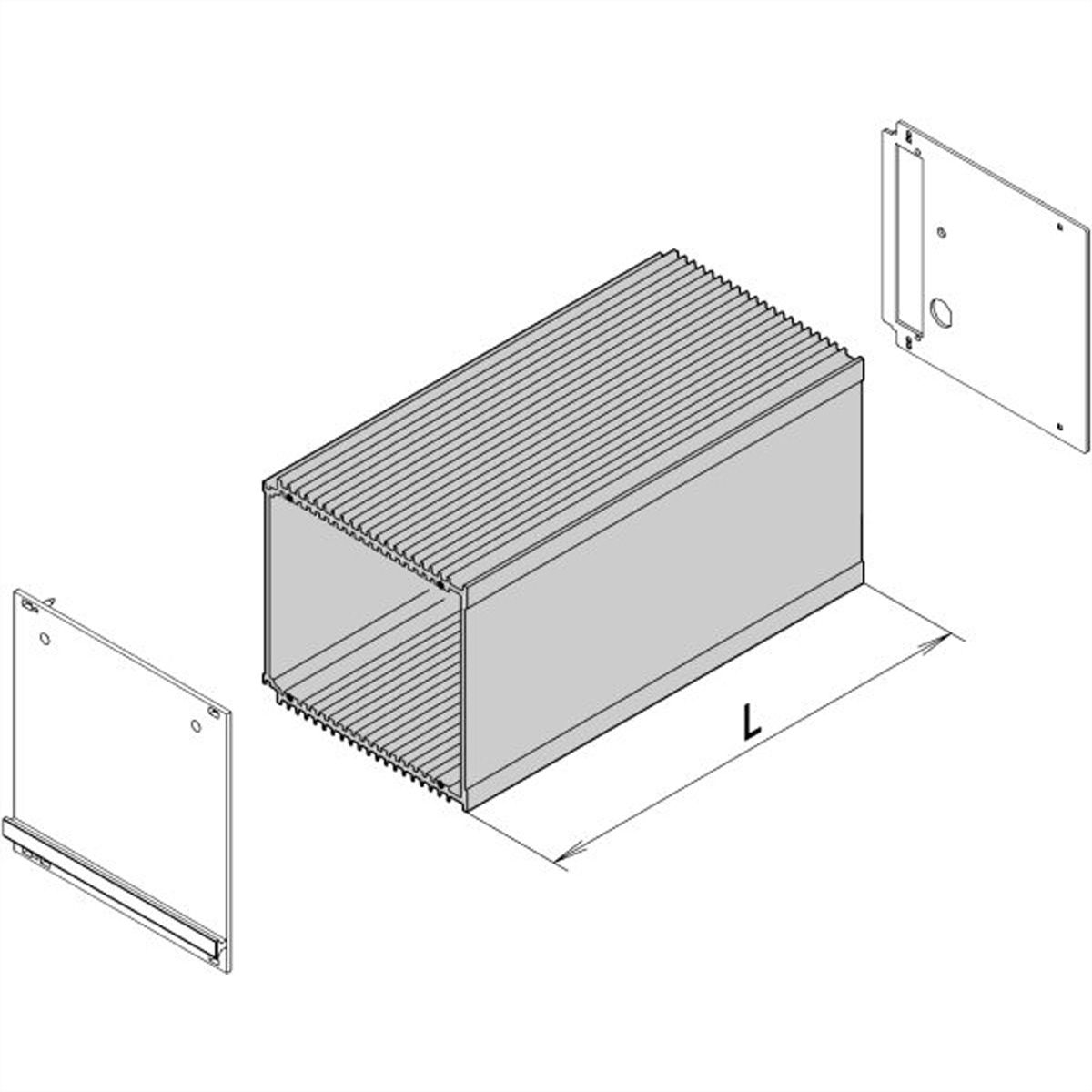SCHROFF HF Châssis type Unité enfichable Tube de corps, 12 HP, pour circuit imprimé de 220 mm de profondeur