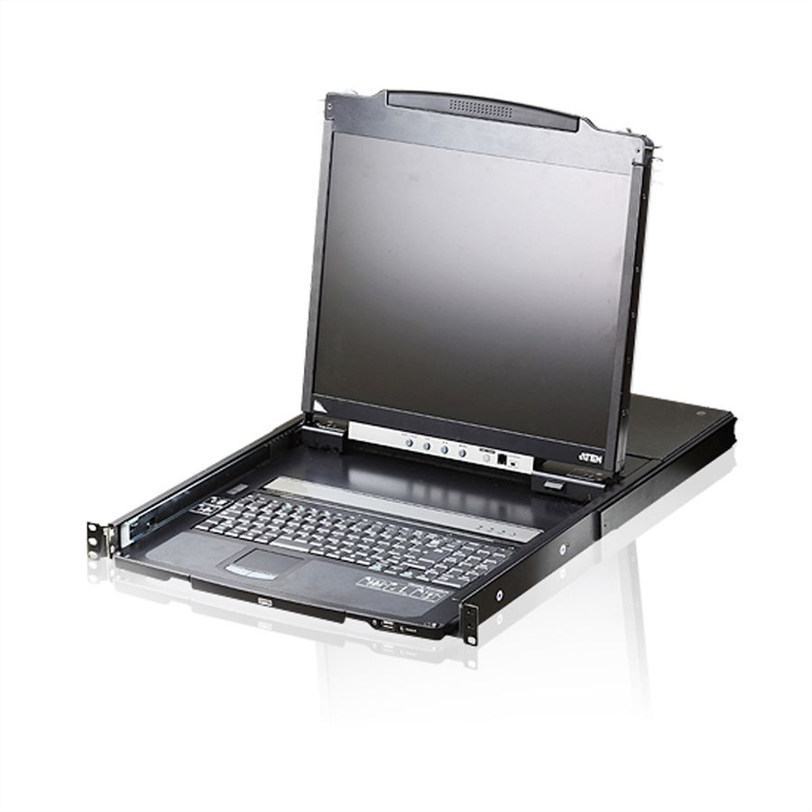 ATEN CL5800N Console KVM, LCD 48cm, VGA, PS/2-USB, port périphériques, ES-Layout