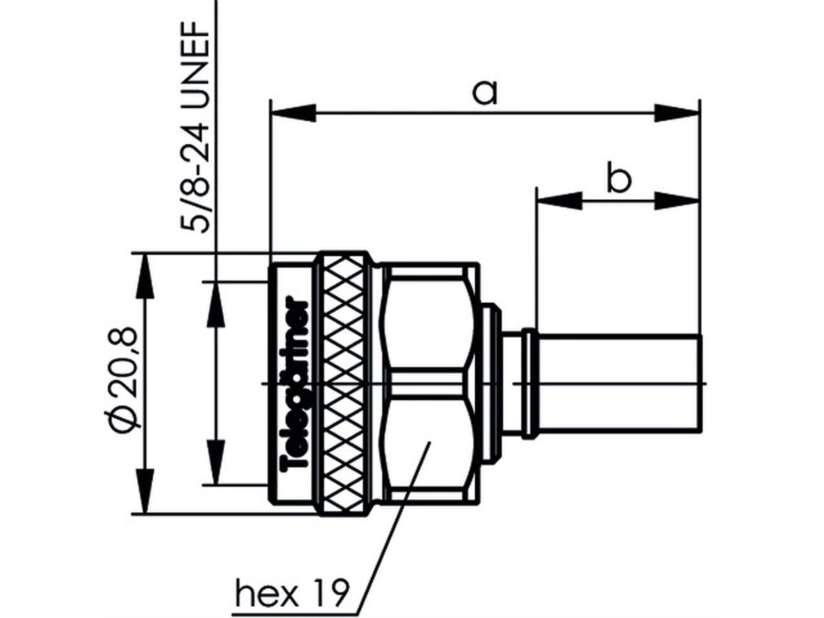 TELEGÄRTNER Connecteur de câble N Cr/Cr G37