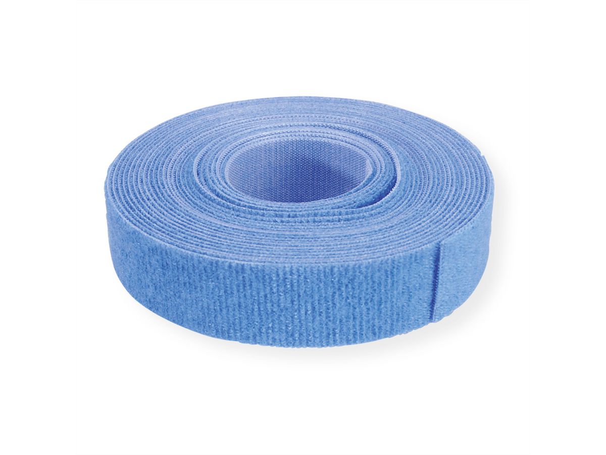 VELCRO® ONE-WRAP® Bande non perforée, 20mm, bleu, 5 m