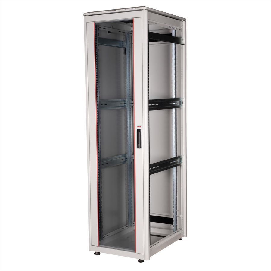 ROLINE 19" Baie réseau Pro 42U, 600x800 LxP Porte verre gris