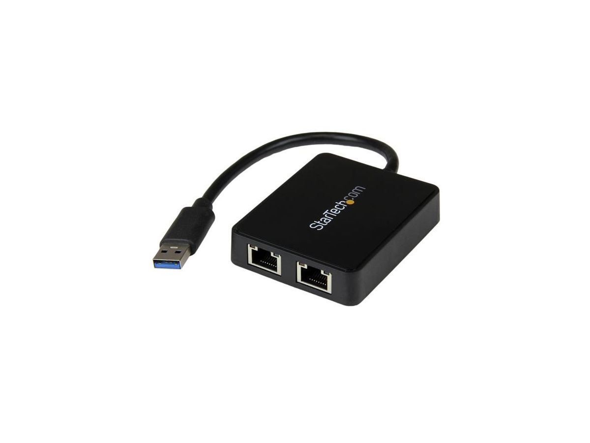 StarTech.com Adaptateur USB 3.0 vers Ethernet Gigabit - Carte Réseau  Externe USB vers 2 Ports RJ45 Ethernet - SECOMP France