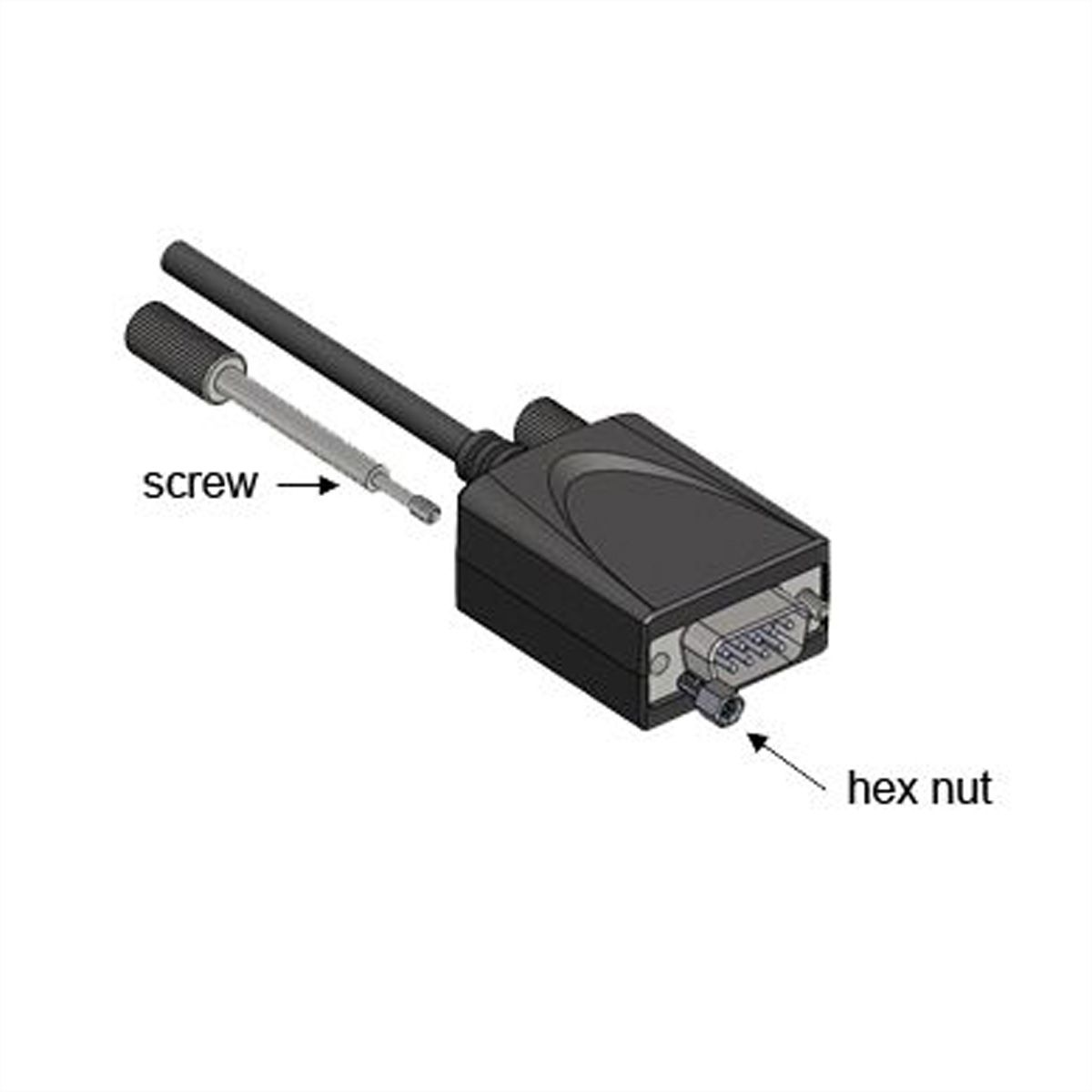 EXSYS EX-2346IS USB Convertisseur de port USB 2.0 vers 1x série RS-422/485, 15KV ESD, 4.0KV, câble, FDTI, noir, 1,8 m