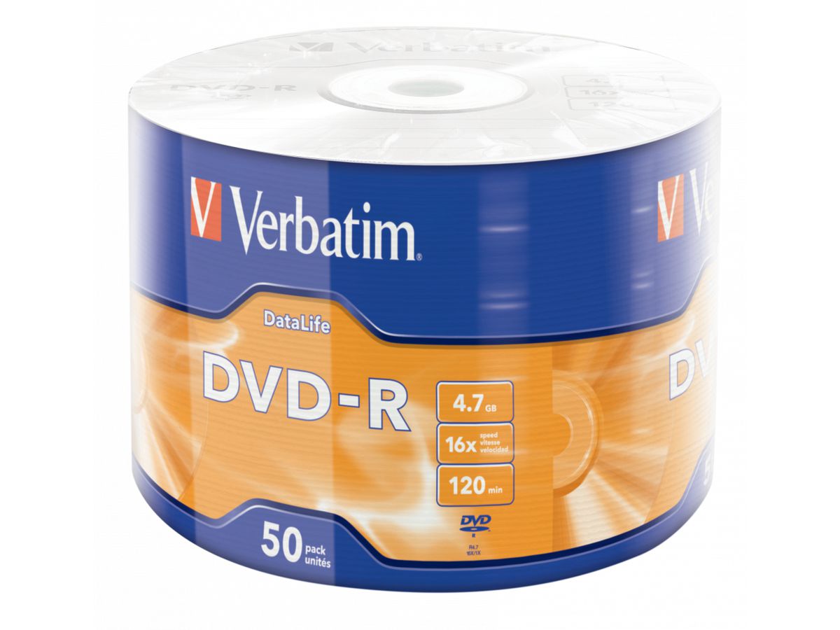Verbatim 43791 DVD vierge 4,7 Go DVD-R 50 pièce(s)