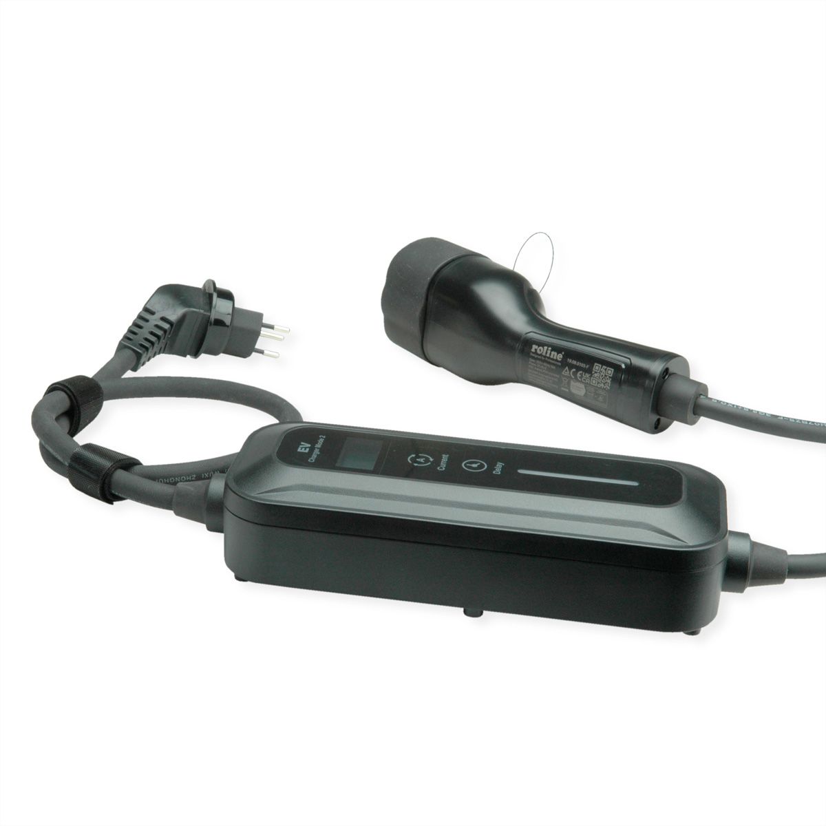 ROLINE Câble portable de recharge VE CEE7/7 - Type2, 1 phase, 250VAC (1P+N+E), 32 A, 7,4 kW, 5 m