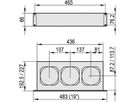 SCHROFF 19" Ventilateur de poussée 2 U, axial pour profondeur de panneau 220 mm, 445 - 530 m³h