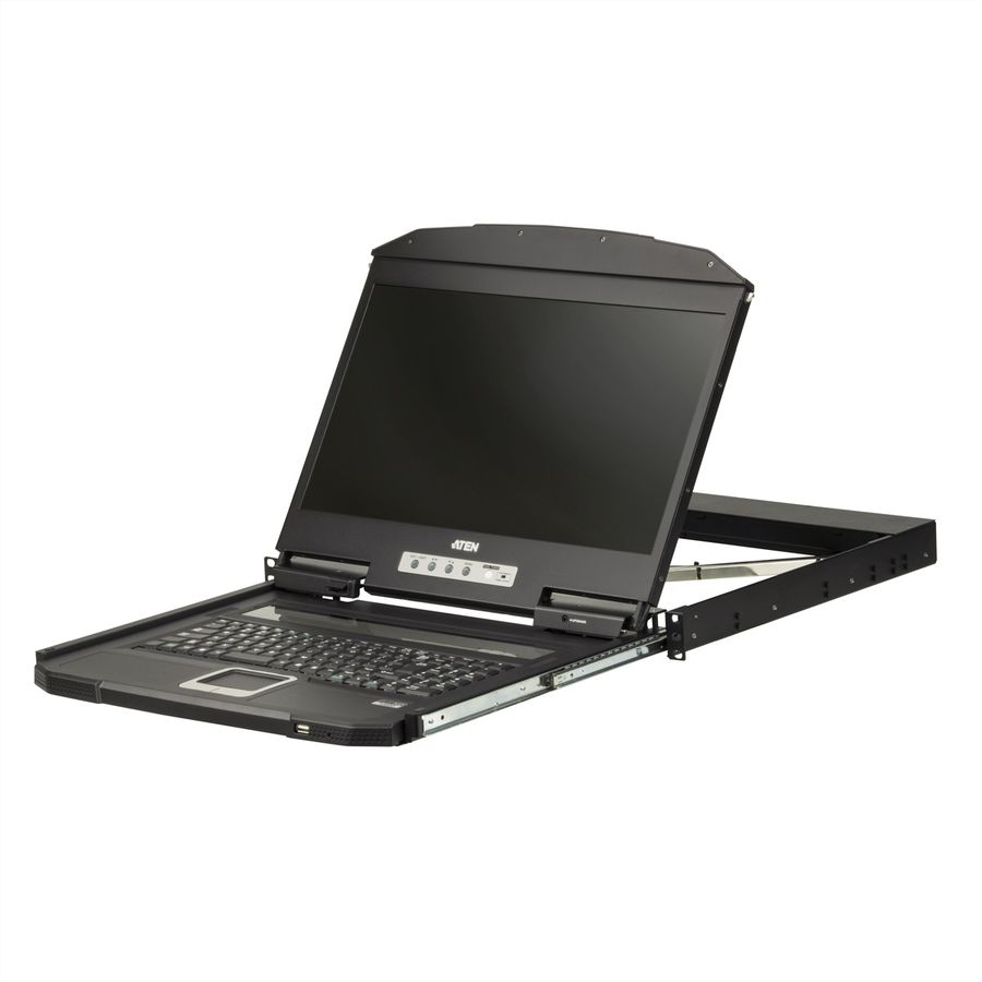 ATEN CL3700NW Console LCD de 18,5" à un seul rail et à très faible profondeur (USB, HDMI), FR-Layout