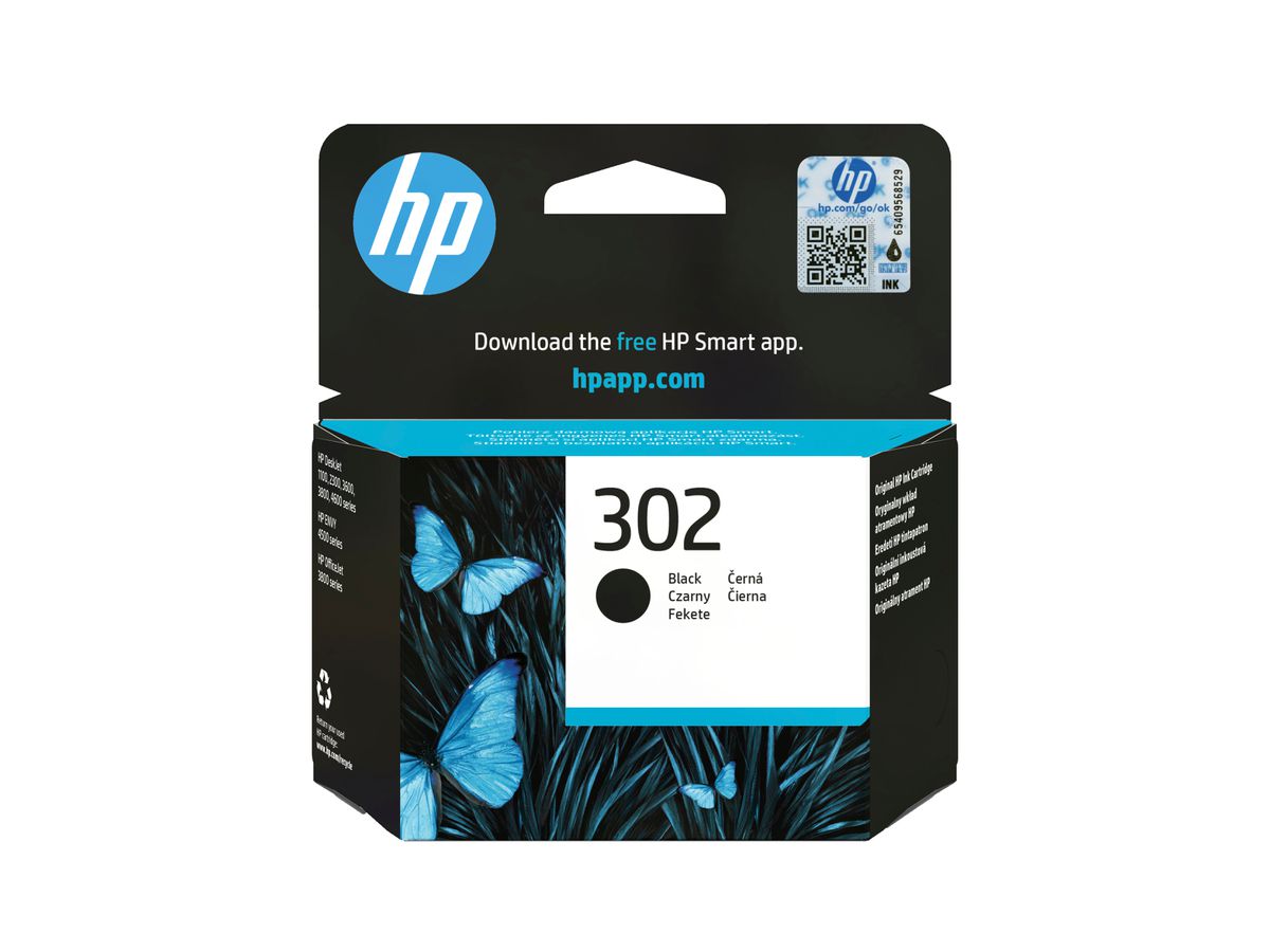 HP 302 Cartouche d’encre noire authentique