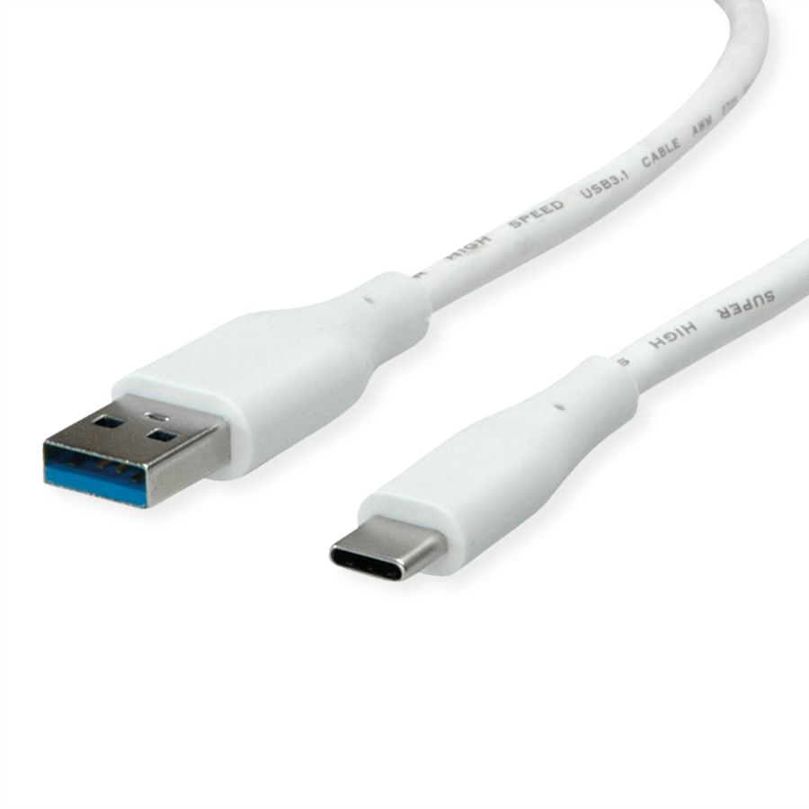 VALUE Câble USB 3.2 Gen 1, A-C, M/M, blanc, 3 m