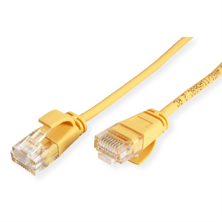 ROLINE Cordon Data Center UTP Cat.6A (Classe EA), LSOH, slim, jaune, 2 m