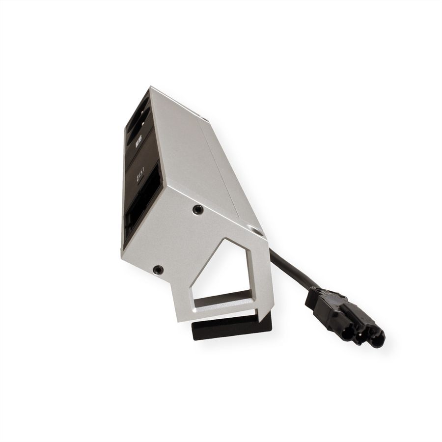 BACHMANN DESK2 2xUTE 1xUSB C 60W 1xCM 0,2m GST18 INOX