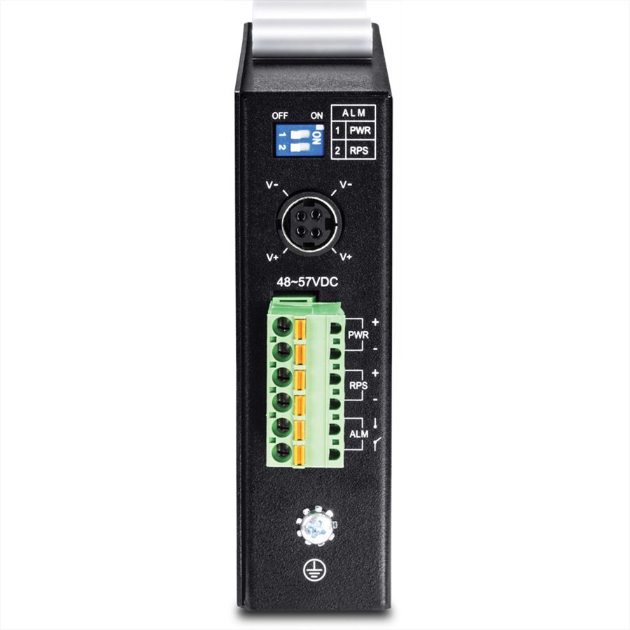 TRENDnet TI-PG541i Switch Rail DIN PoE+ Gigabit industriel de couche 2 à 6 ports