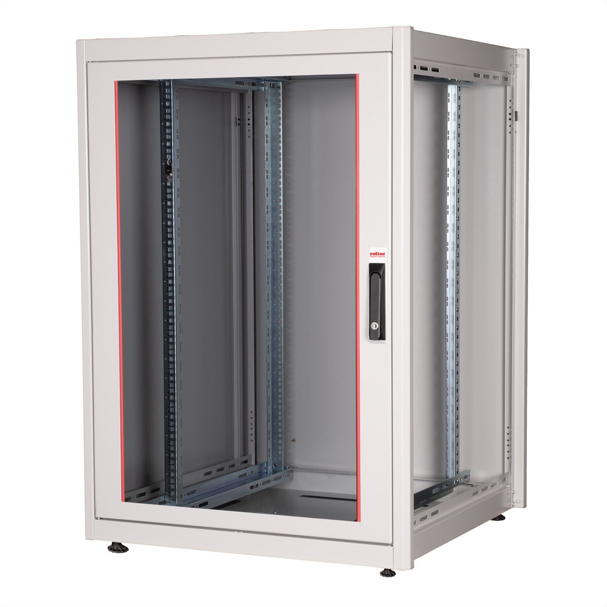 ROLINE 19" Baie réseau Basic 22U, 800x800 LxP Porte verre gris