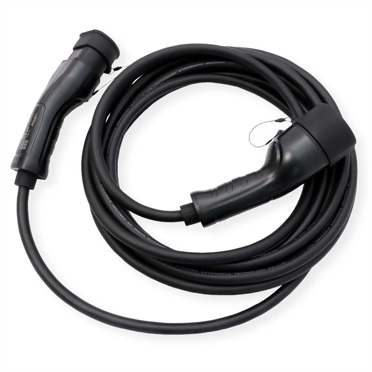 ROLINE Câble de recharge VE type2, 1-Phase, 250VAC (1P+N+E), 32 A, 7,4 kW, 7,5 m