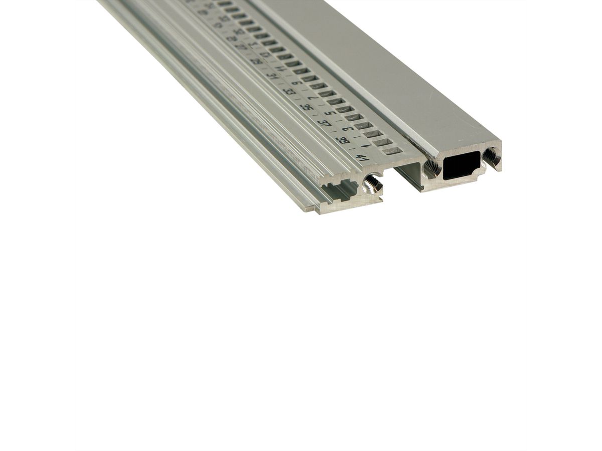 Rail horizontal SCHROFF, frontal, type R-KD, robuste, lèvre courte, 28 HP