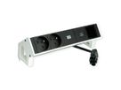 BACHMANN DESK2 2xUTE 1xUSB C 30W 1xCM 0,2m GST18 RAL9010