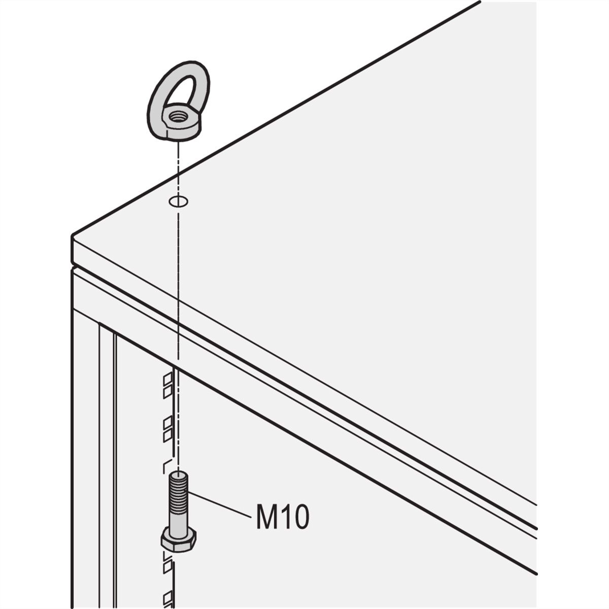 SCHROFF Eurorack Œil de levage pour capot supérieur surélevé