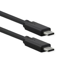 ROLINE Câble USB 3.2 Gen 2x2, avec PD, C-C, M/M, 4K UHD-1, 20Gbit/s, Emark, 100W, noir, 1 m