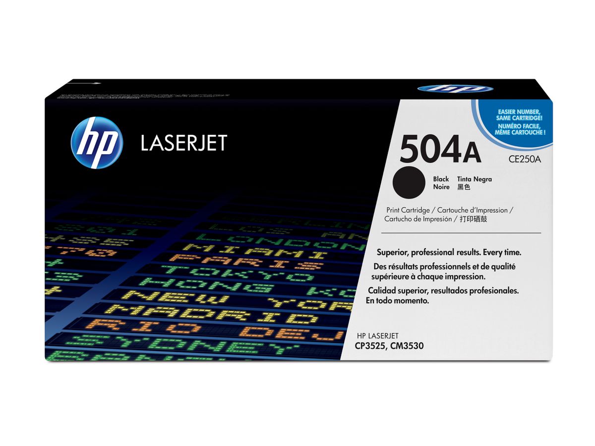 HP 504A toner LaserJet noir authentique