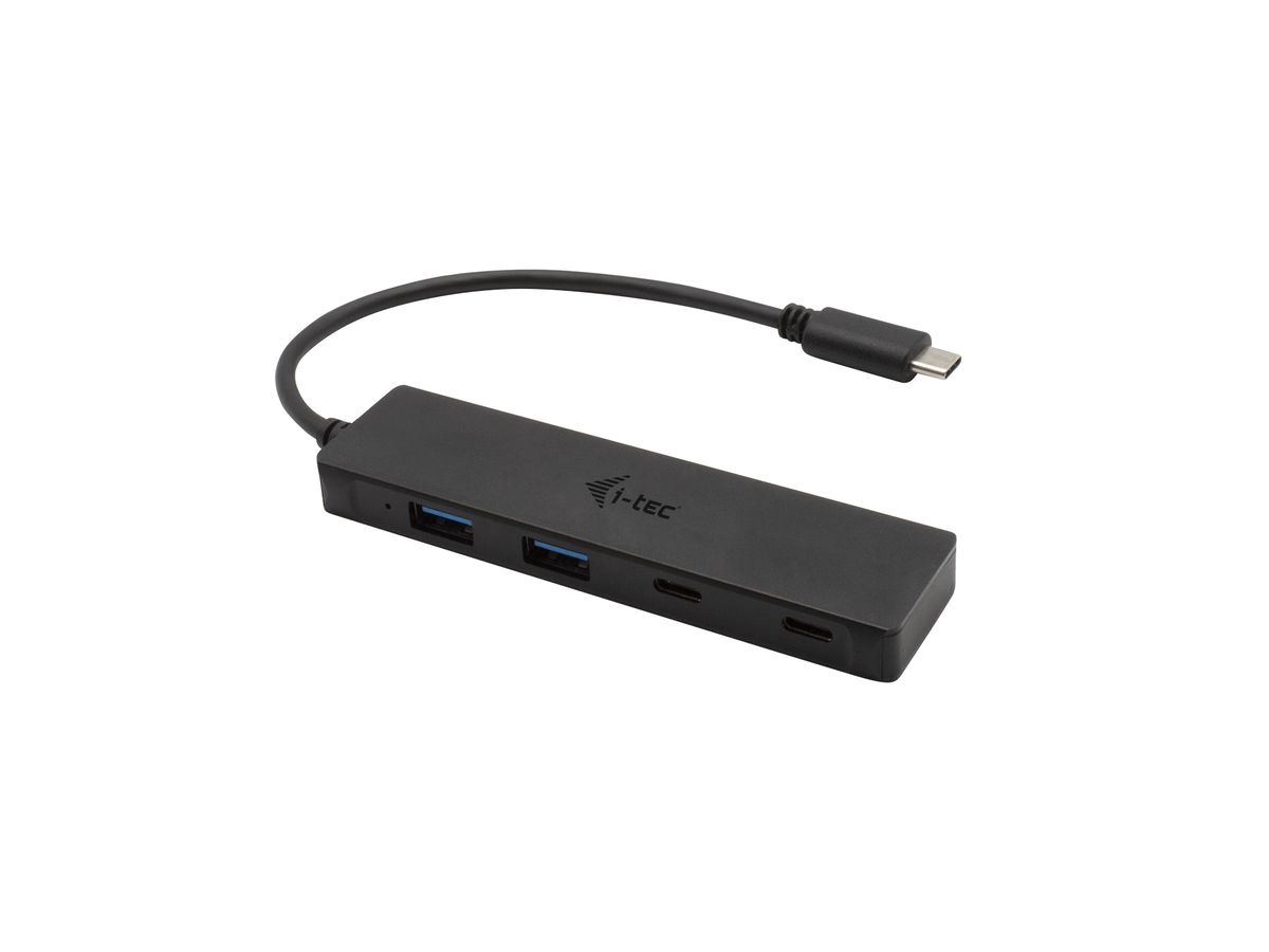 i-tec Metal C31HUBMETAL2A2C hub & concentrateur USB 3.2 Gen 1 (3.1 Gen 1) Type-C 5000 Mbit/s Noir