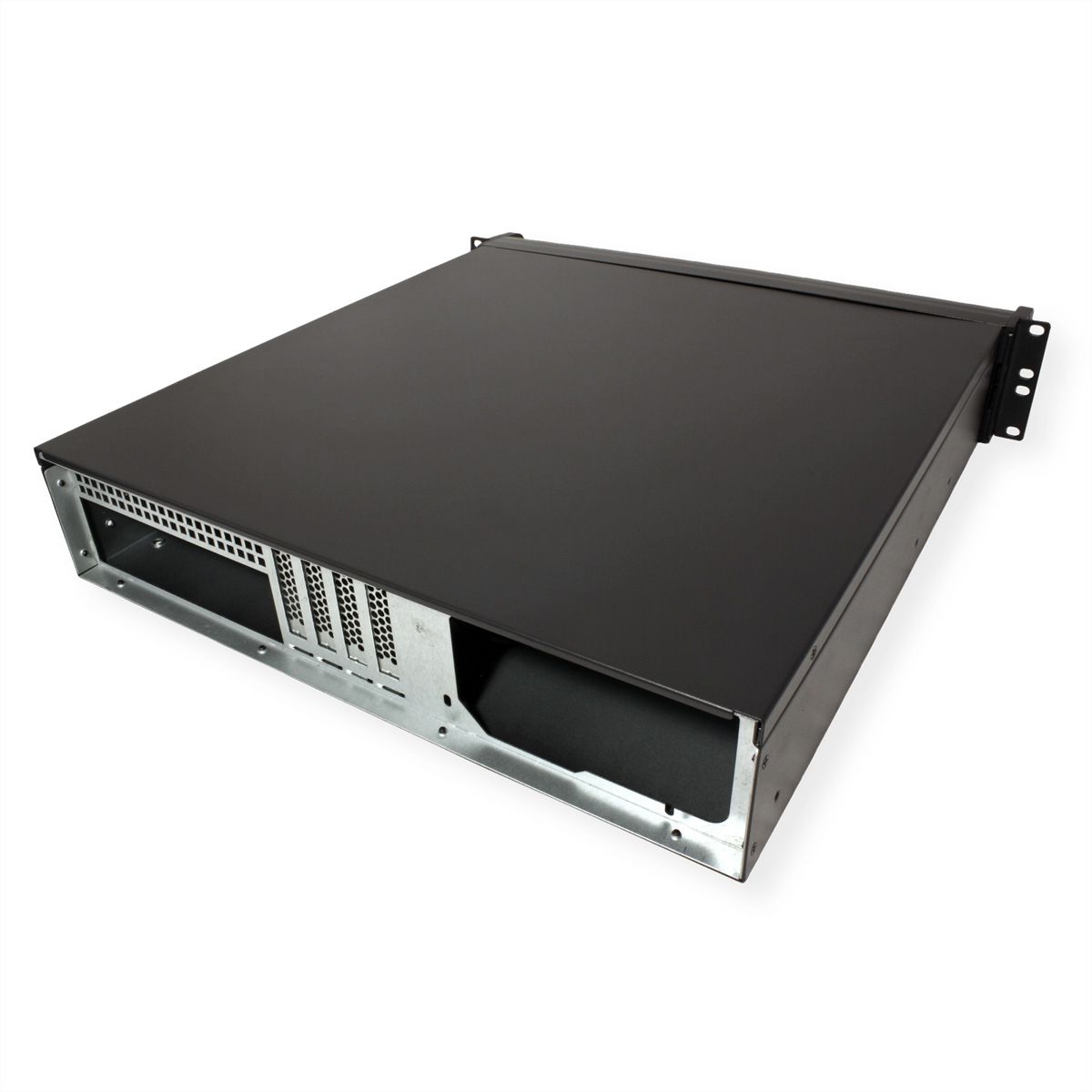 Boîtier industriel 19", 2U, court, IPC 2U 2098-SK, noir