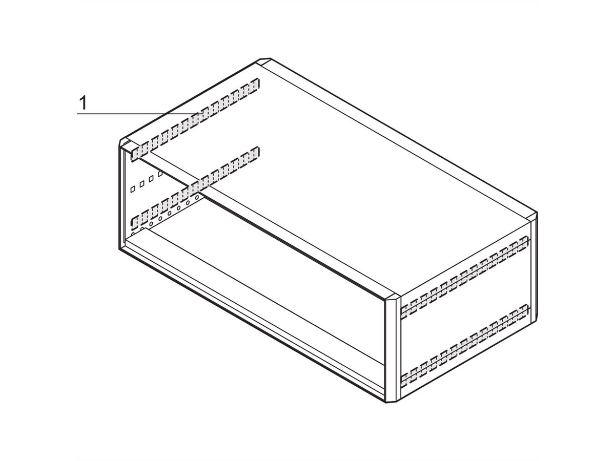 Kit de blindage CEM RatiopacPRO SCHROFF, panneau latéral vers plaque de recouvrement, 255 mm