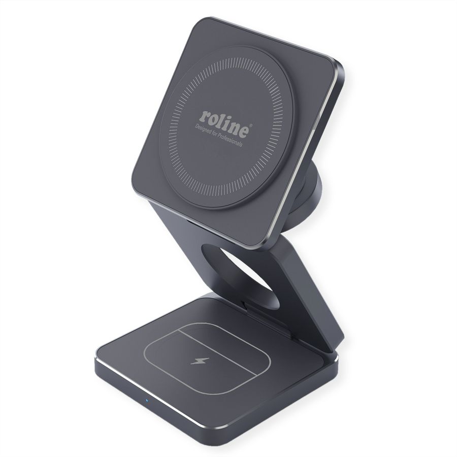 ROLINE Station de charge à induction 3-en-1, pliable, pour appareils SAMSUNG