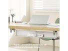 ROLINE Easy2Open Canal de câbles, montage sous le bureau, blanc, 85,8 cm