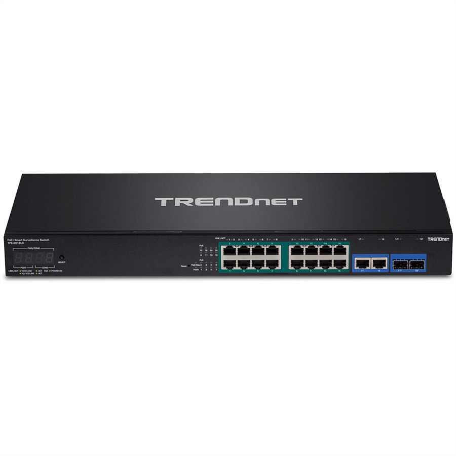 TRENDnet TPE-3018LS Switch 18 ports Gigabit PoE+ Smart Surveillance