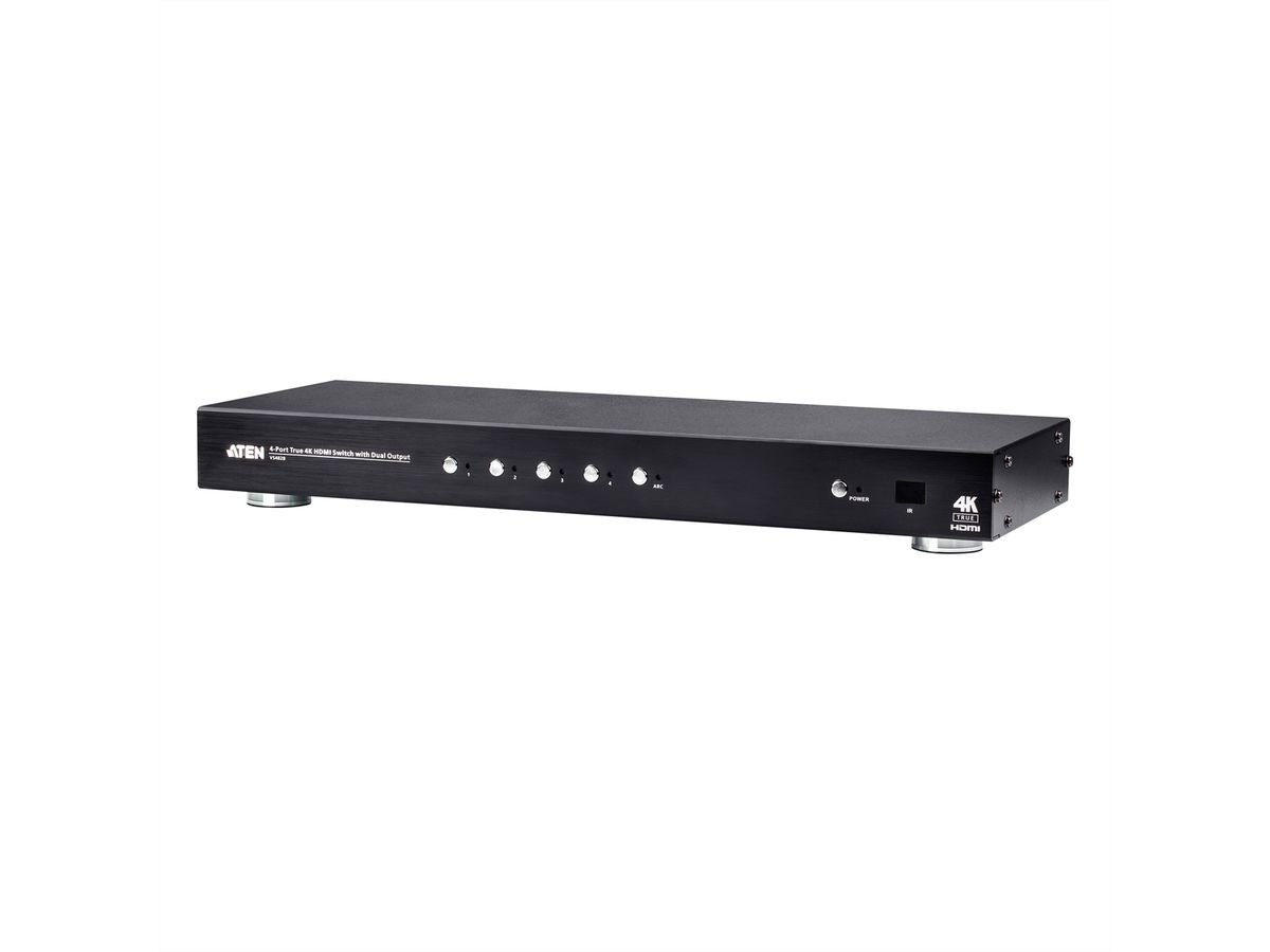 ATEN VS482 Commutateur HDMI True 4K à 4 ports, avec deux sorties