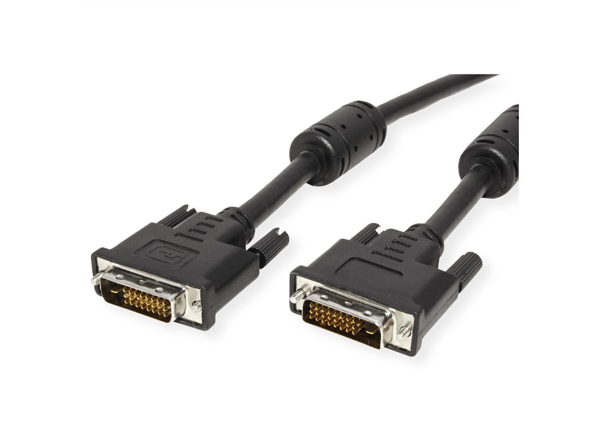 ROLINE Câble DVI pour écran, M-M, (24+1) dual link, 3 m