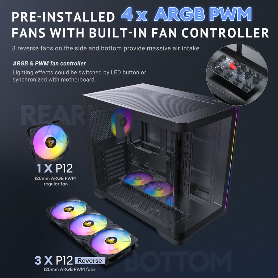 ANTEC Constellation C5 Curve ARGB Boîtier PC Midi Tower ATX, noir