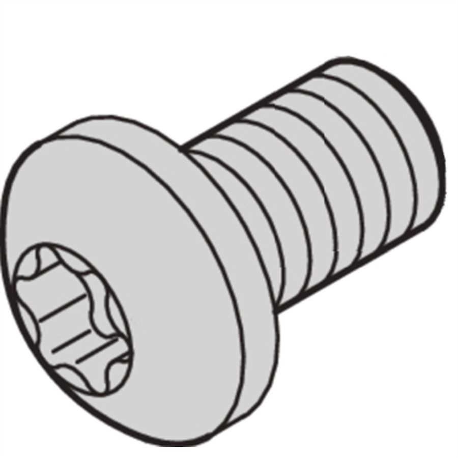 Vis à tête cylindrique de SCHROFF, Torx, fonction GND, acier zingué, M4 × 6 mm, 100 pièces