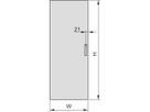 SCHROFF Porte acier 43U 800L 180GR RAL7021